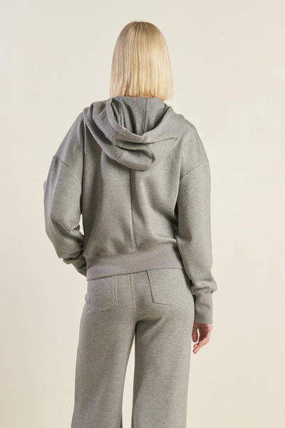 Back view of H.GREY pullover sweatshirt with hood