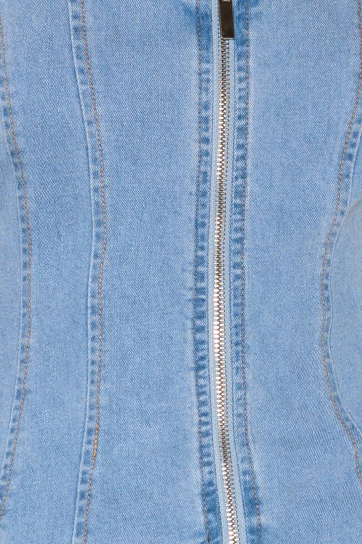 ALMOST ANGELIC LIGHT INDIGO DENIM TOP