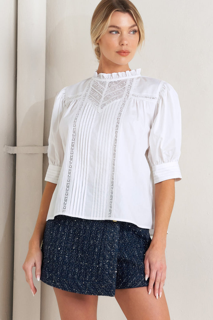 PURE POETRY VICTORIAN WOVEN TOP