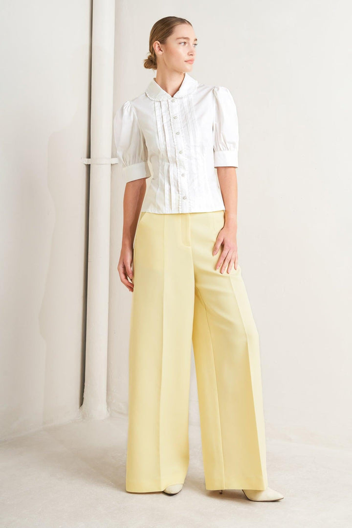 REFINED ROMANCE WOVEN TOP
