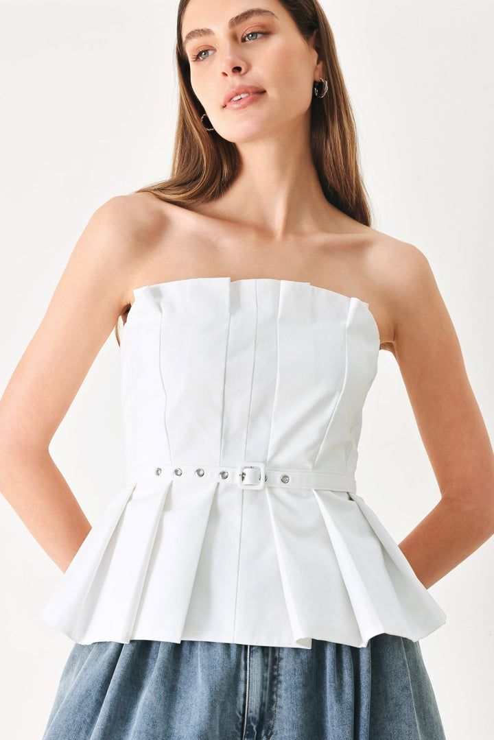 PURE FRAME WOVEN TUBE TOP