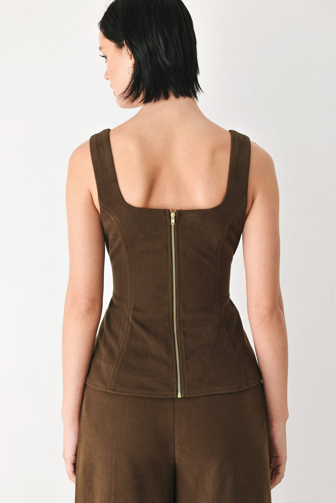 SWEETEST IN SIGHT BROWN PEPLUM TOP