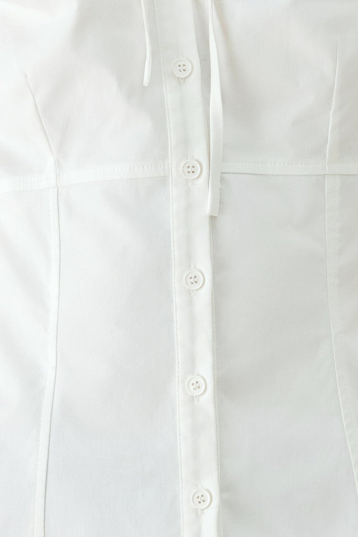 WHITE ROSE DAYDREAM WOVEN TOP