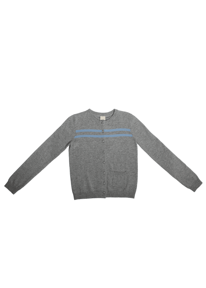 Cashmere Wool Stripe Cardigan