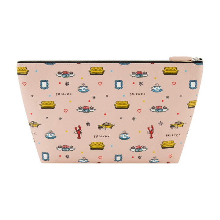 Friends All-Over Print Beige Cosmetic Bag