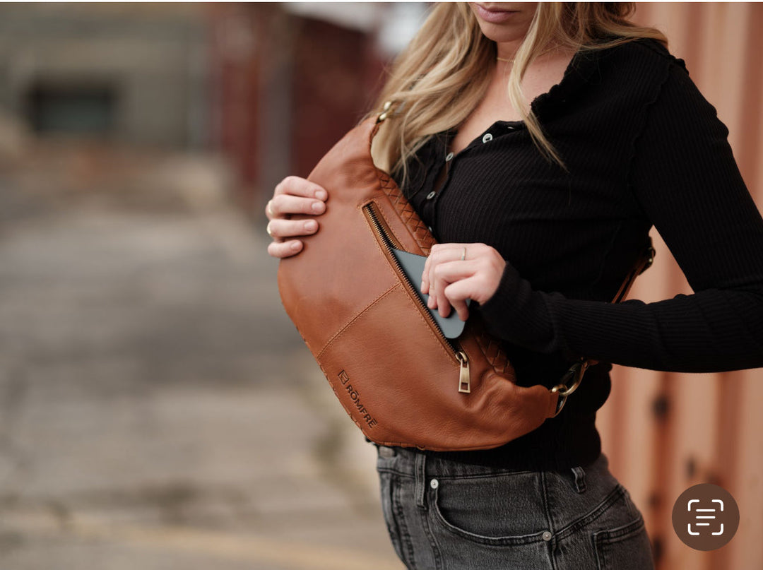 Haleiwa Woven Leather Crossbody Bag