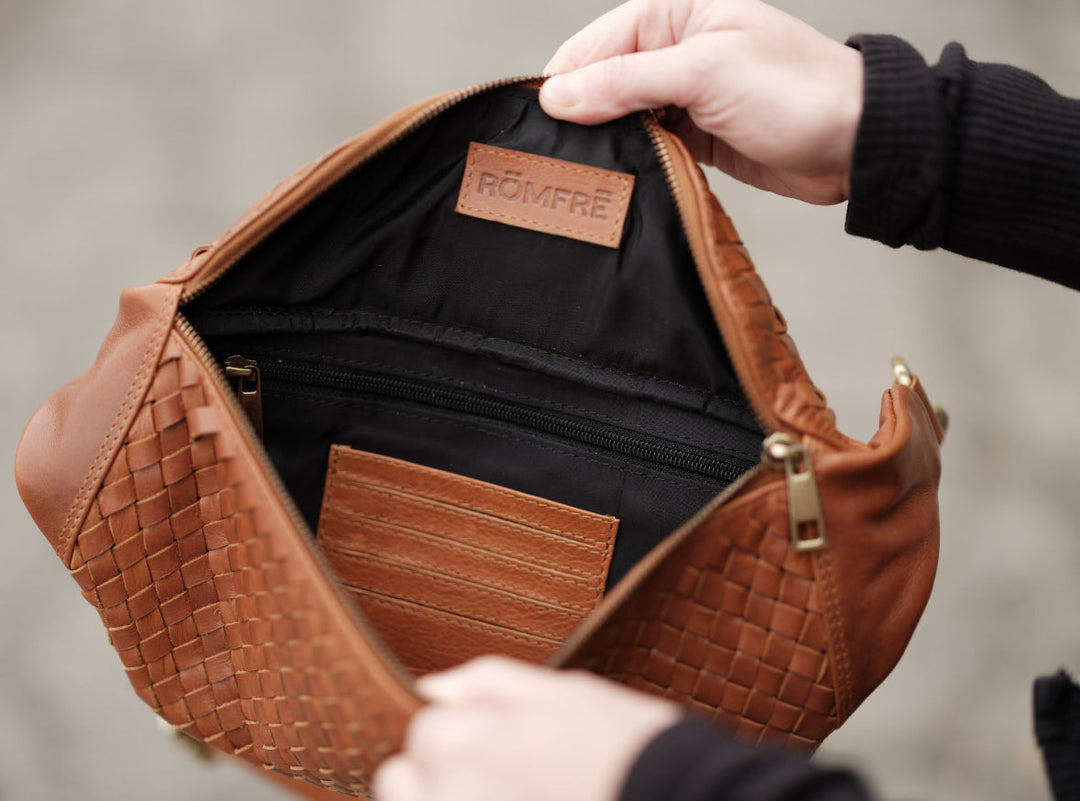 Haleiwa Woven Leather Crossbody Bag