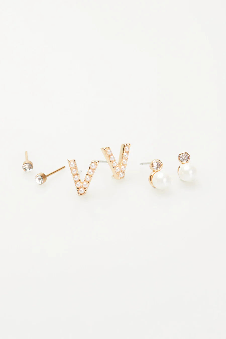 VIOLET & BROOKS: Mini Pearlie Initial Earrings Set