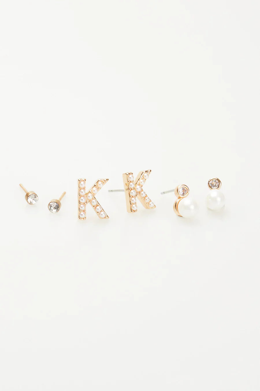 VIOLET & BROOKS: Mini Pearlie Initial Earrings Set