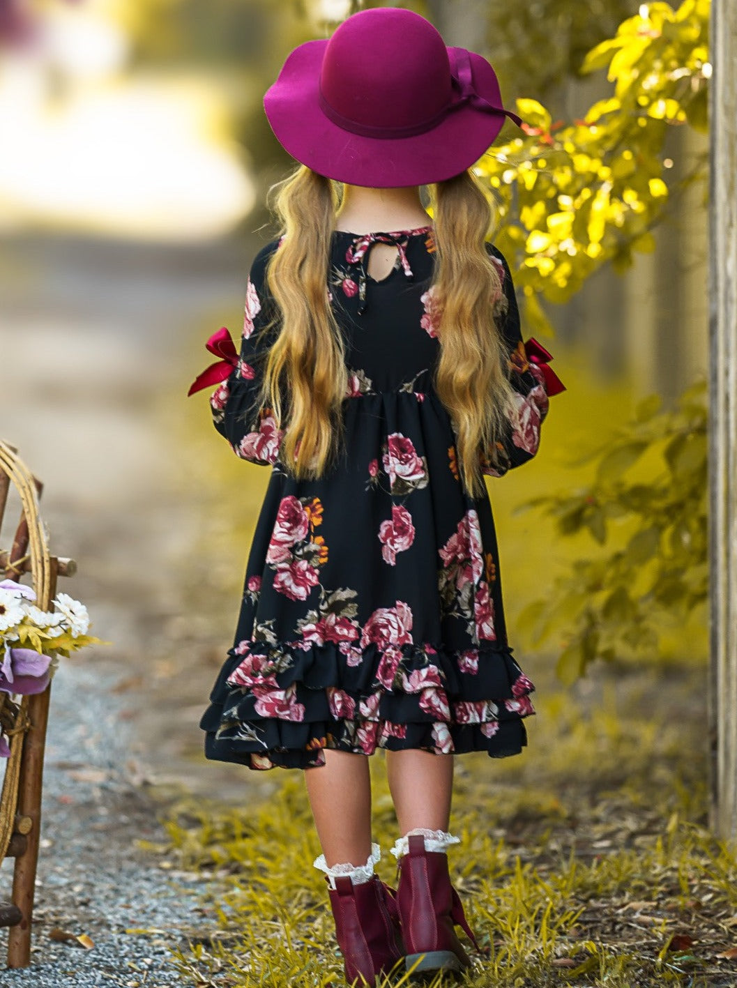 Romantic Rose Floral Cloda Dress