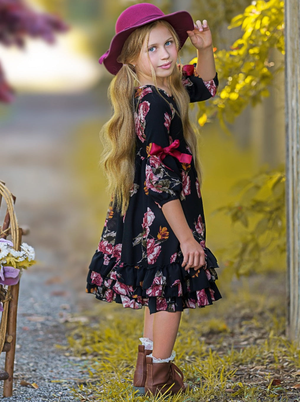 Romantic Rose Floral Cloda Dress