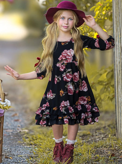 Romantic Rose Floral Cloda Dress