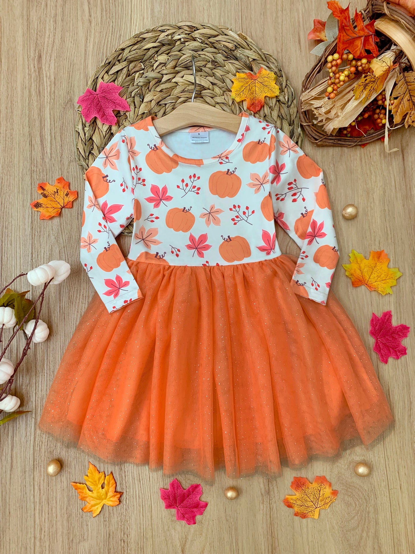 The Best Pick Pumpkin Print Tutu Dress