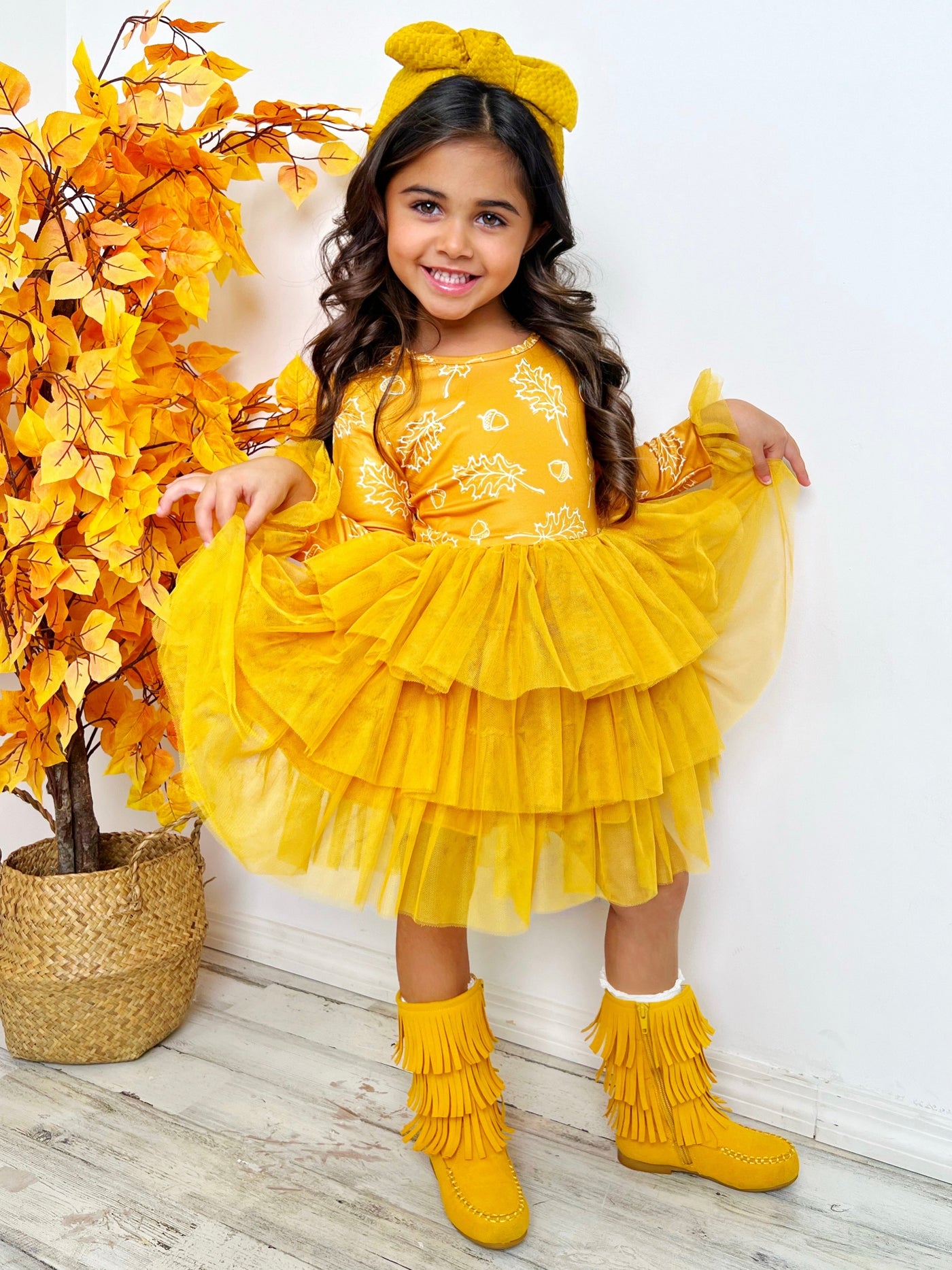 Picture Perfect Falling Leaves Layered Tutu Dress