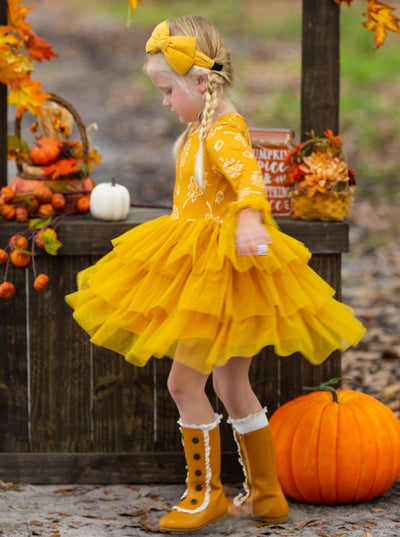 Picture Perfect Falling Leaves Layered Tutu Dress