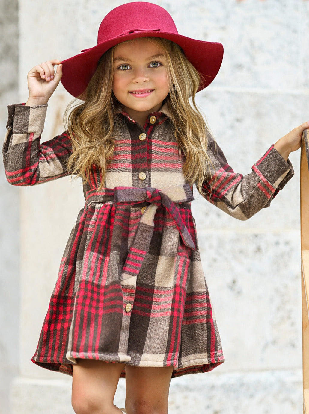 Pumpkin Harvest Brown Flannel Dress