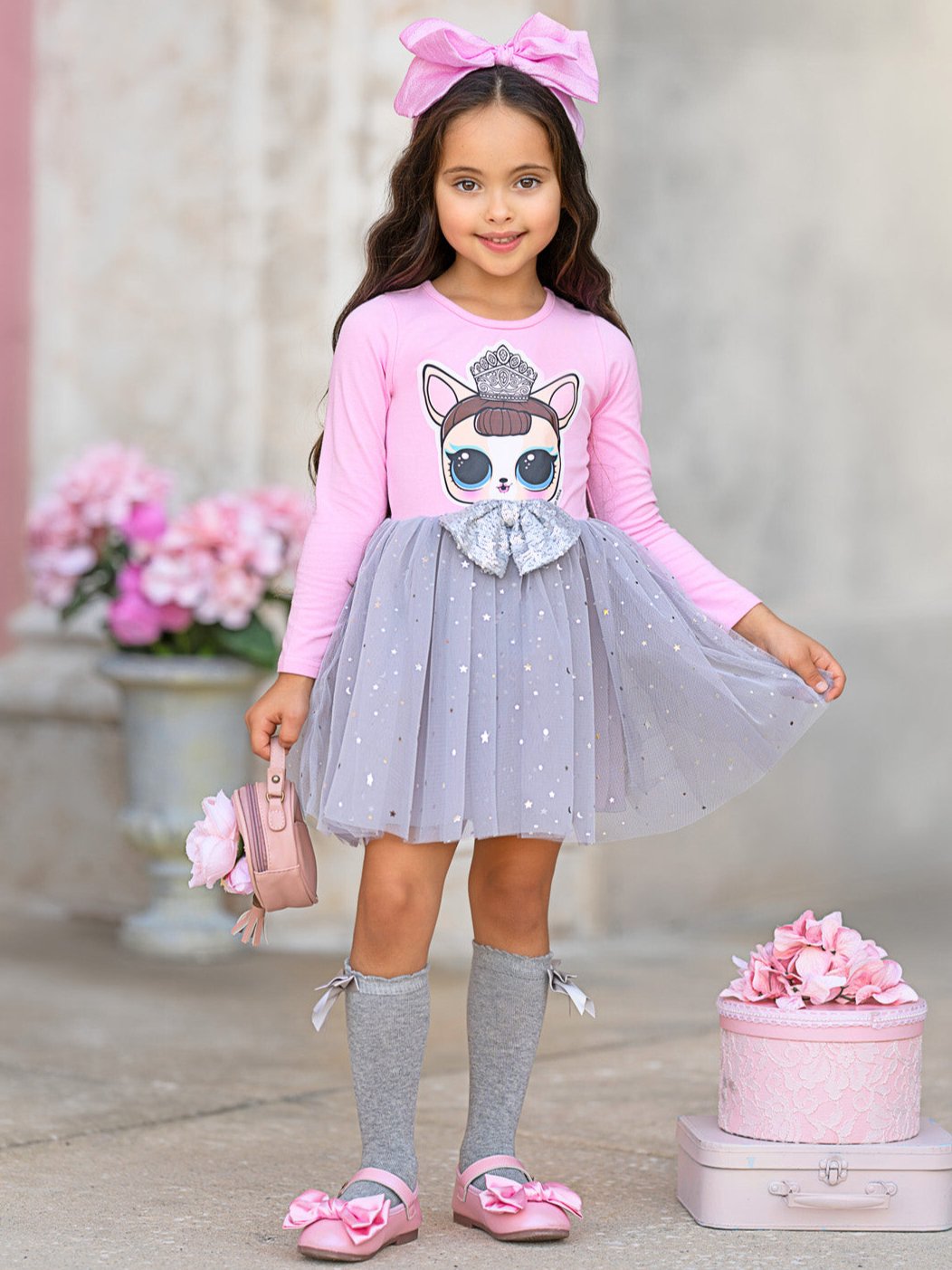 L.O.L. SURPRISE! Miss Puppy Long Sleeved Glitter Tutu Dress