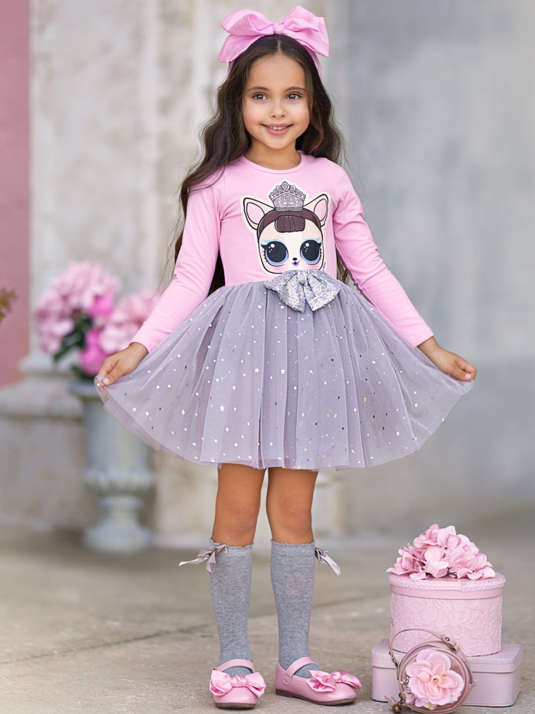 L.O.L. SURPRISE! Miss Puppy Long Sleeved Glitter Tutu Dress