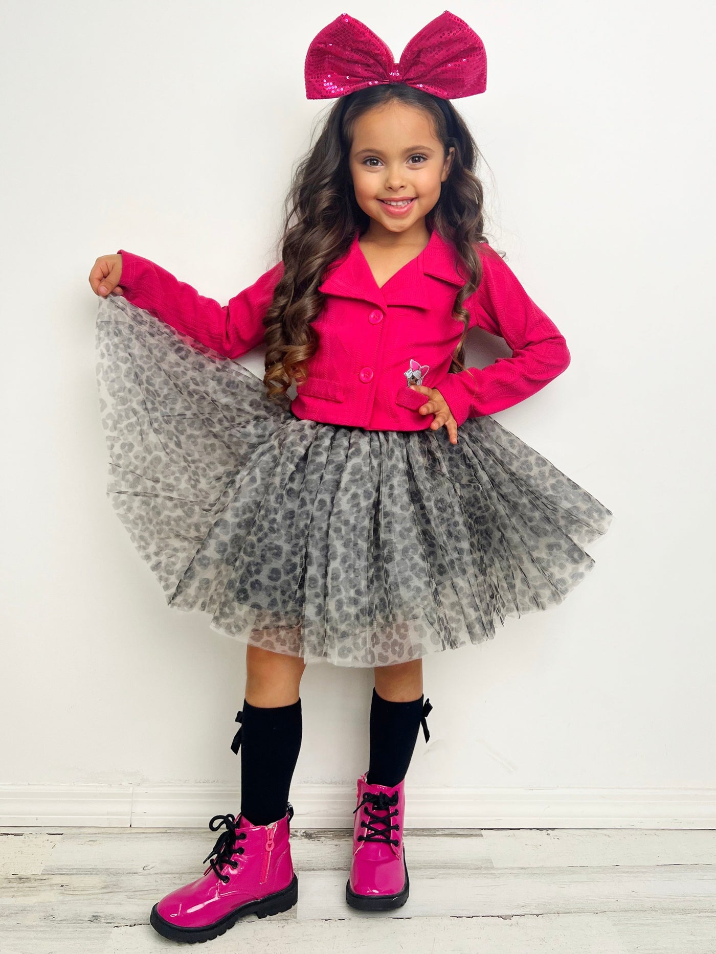 L.O.L. SURPRISE! Diva Tweed Blazer and Leopard Tutu Skirt Set