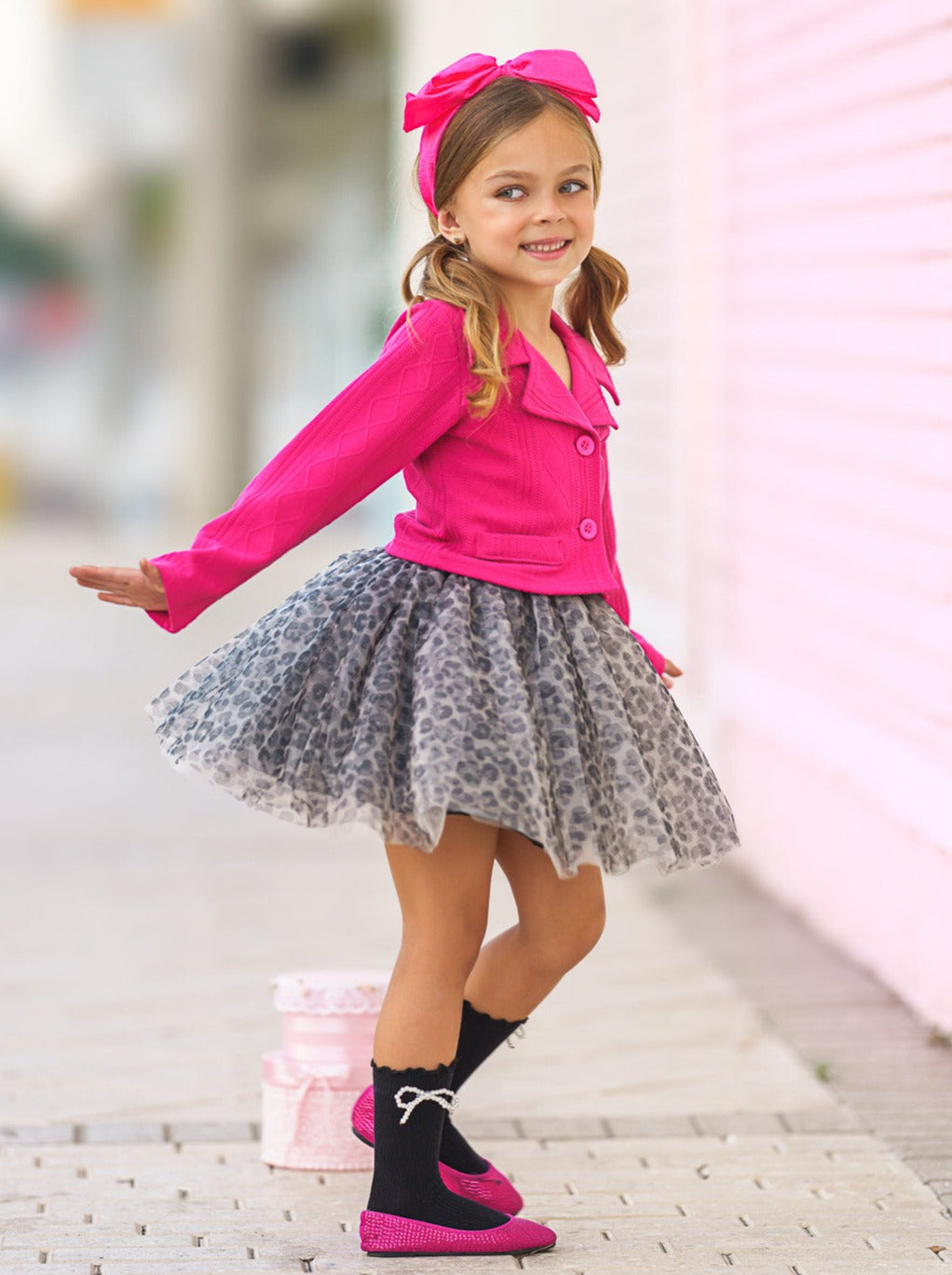 L.O.L. SURPRISE! Diva Tweed Blazer and Leopard Tutu Skirt Set