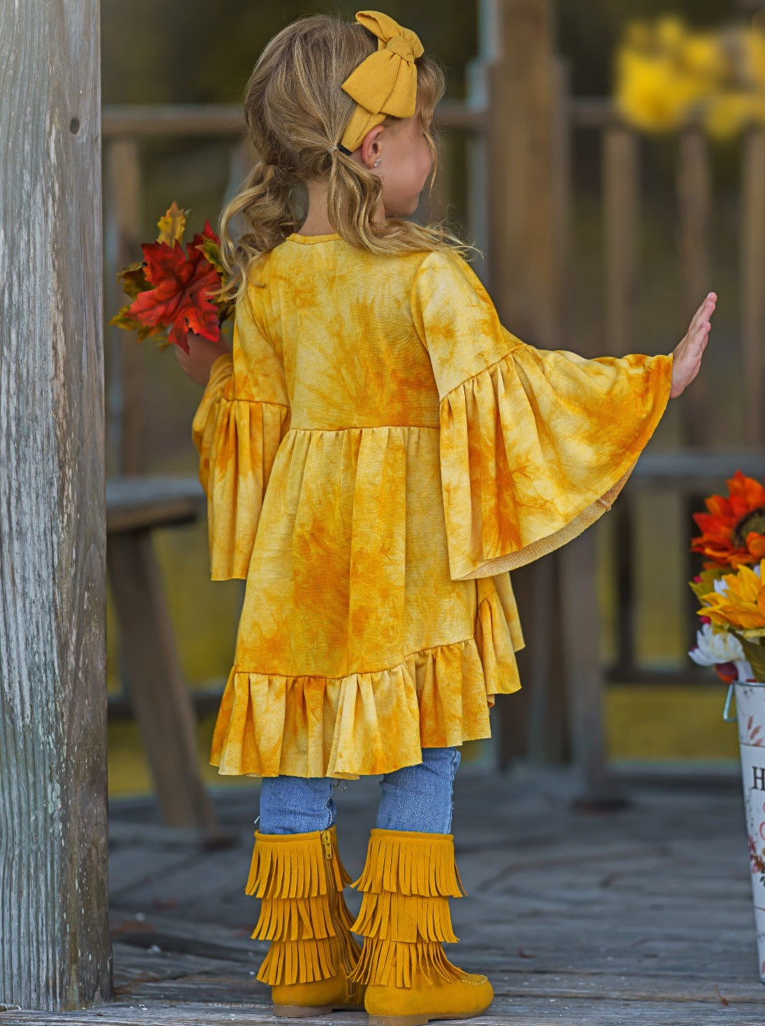 Golden Zoe Boho Tie-Dye Tunic