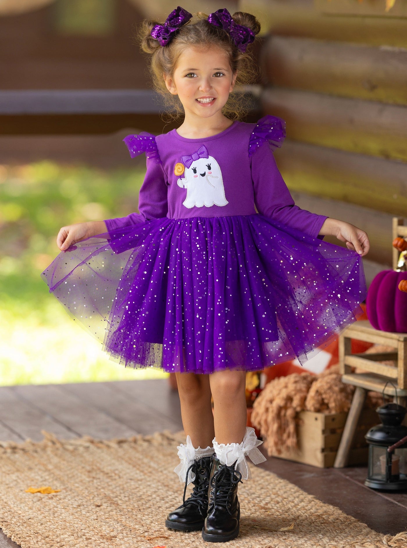 Hey Boo Glitter Tutu Dress