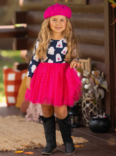 Boo-tiful Twirls Ghost Print Halloween Dress