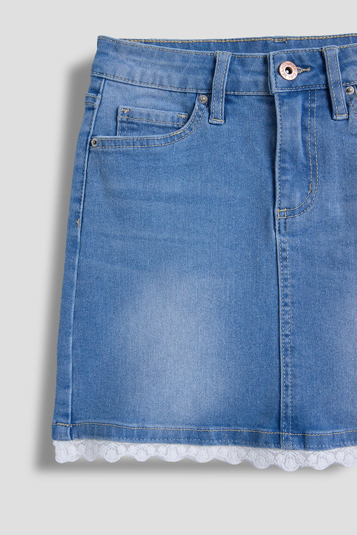 Girls Lace Trim Skirt