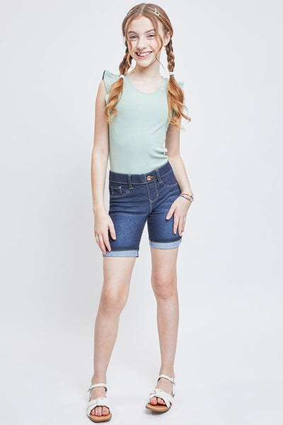 Girls Essential Cuffed Pull On Bermuda Shorts