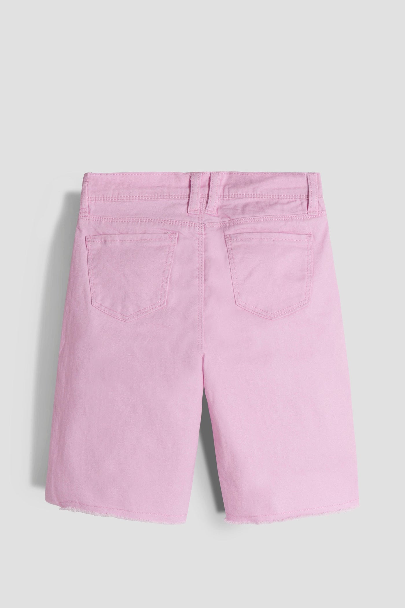 Girls Twill Frayed Hem Bike Shorts