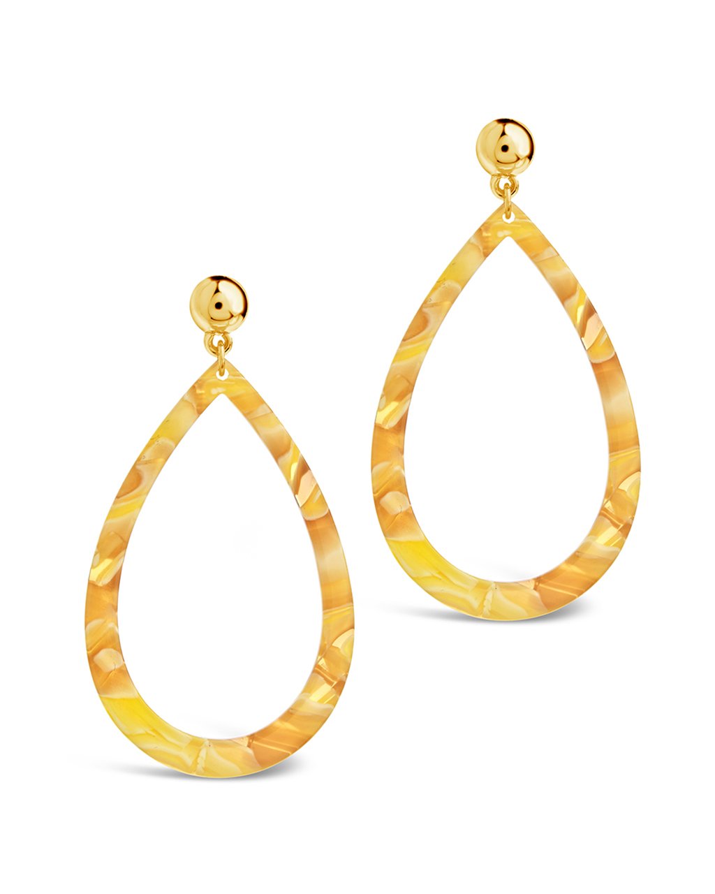 Teardrop Resin Stud Earrings