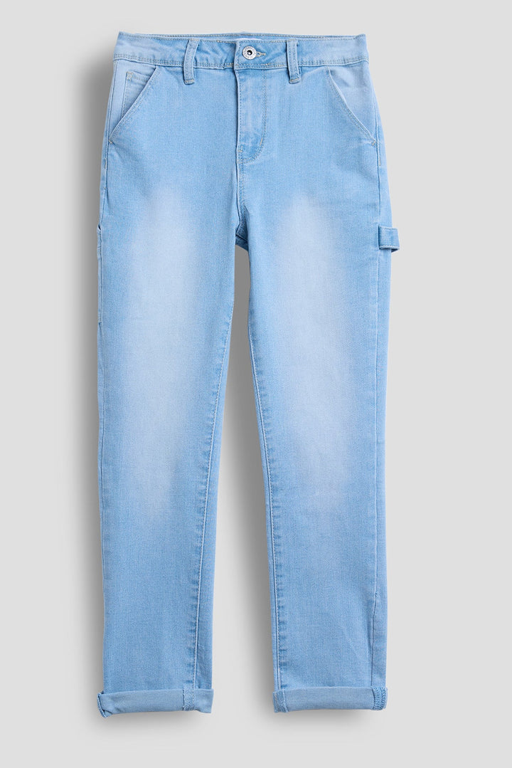 Girls Roll Cuff Carpenter Jeans