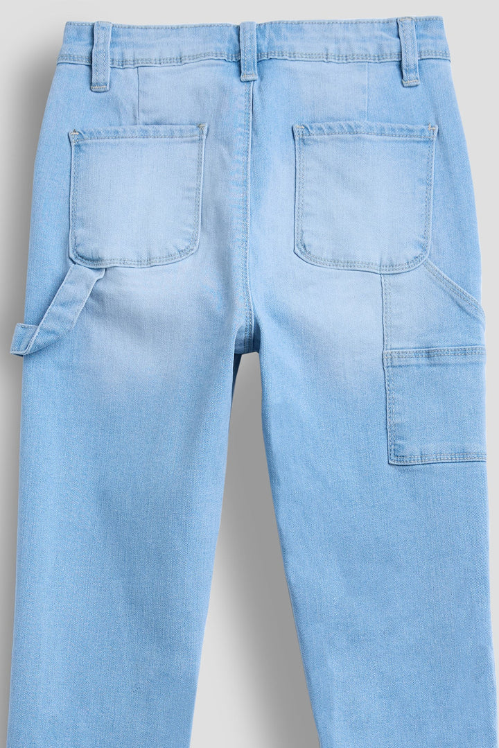 Girls Roll Cuff Carpenter Jeans