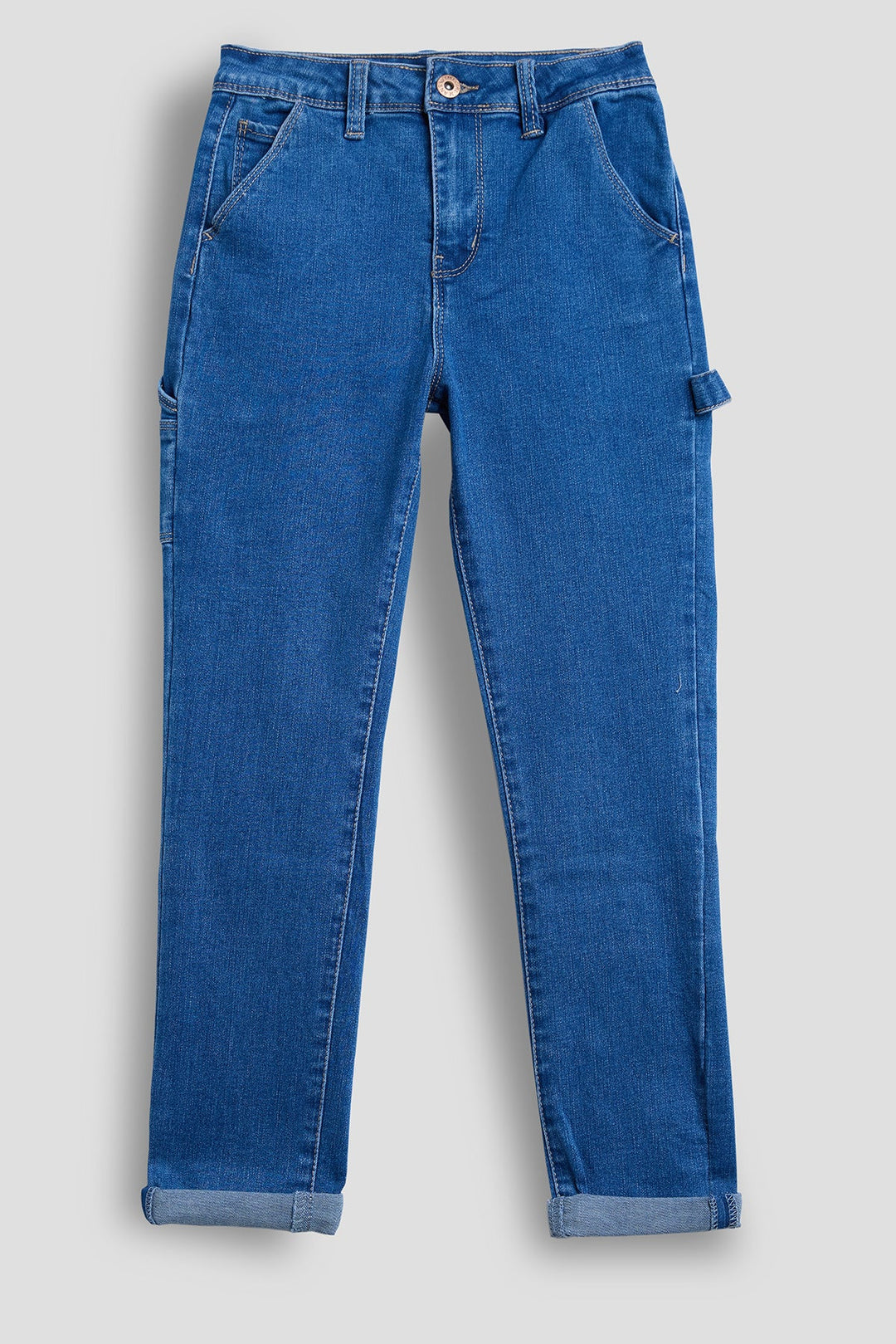 Girls Roll Cuff Carpenter Jeans