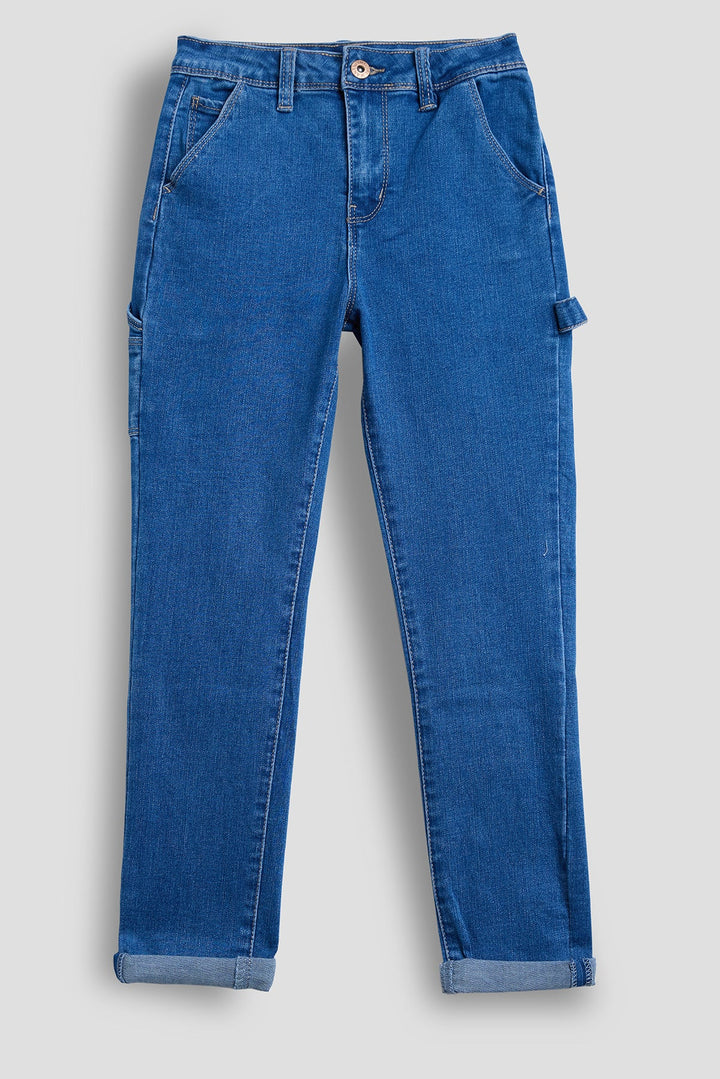 Girls Roll Cuff Carpenter Jeans