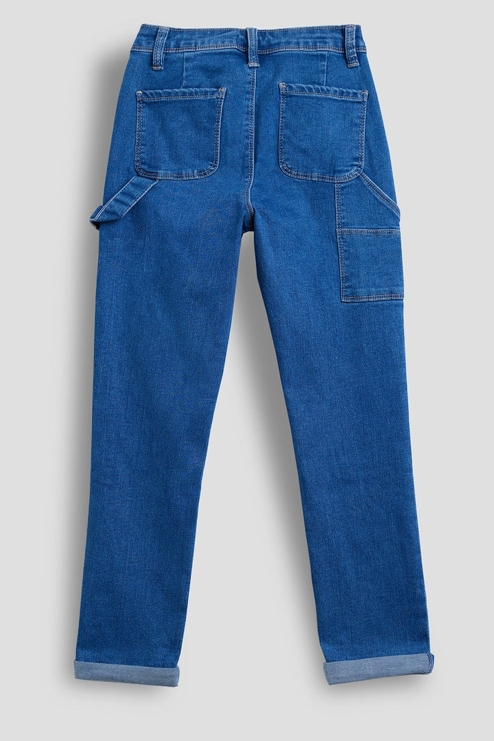 Girls Roll Cuff Carpenter Jeans