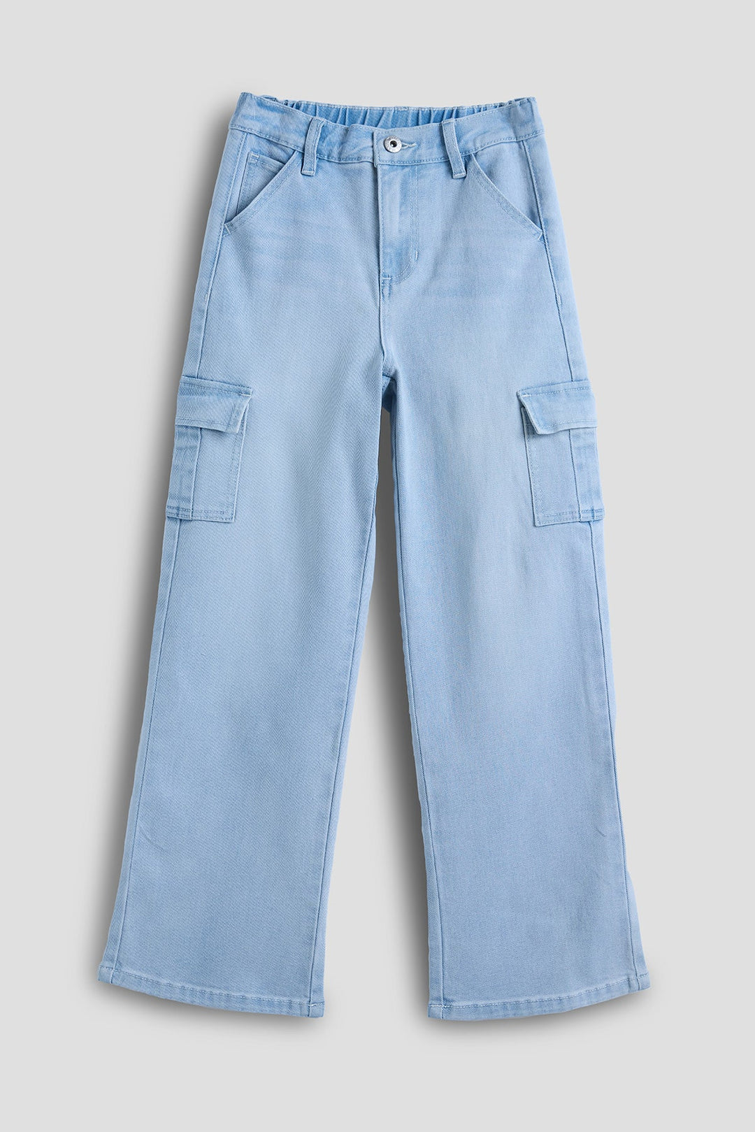 Girls Wide Leg Skater Cargo Jeans