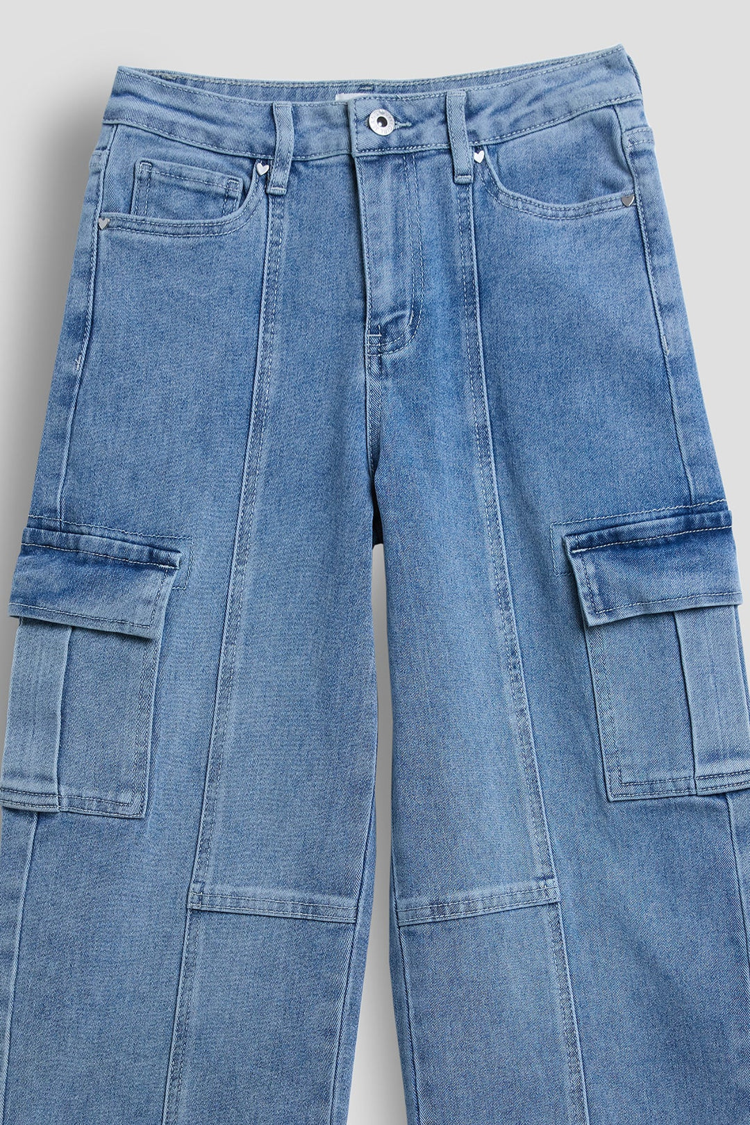 Girls Relaxed Cargo Jeans