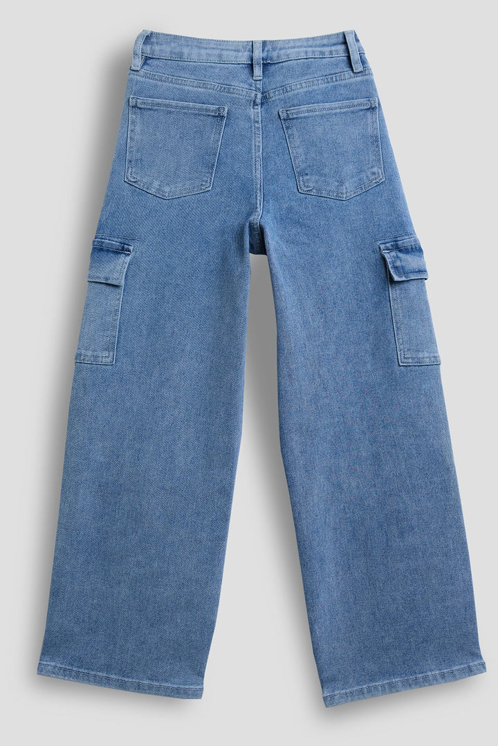 Girls Relaxed Cargo Jeans