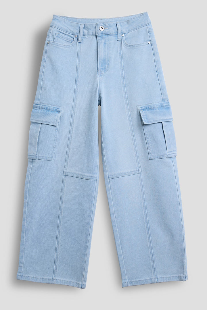 Girls Relaxed Cargo Jeans