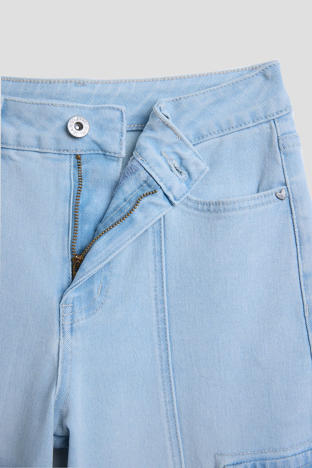 Girls Relaxed Cargo Jeans