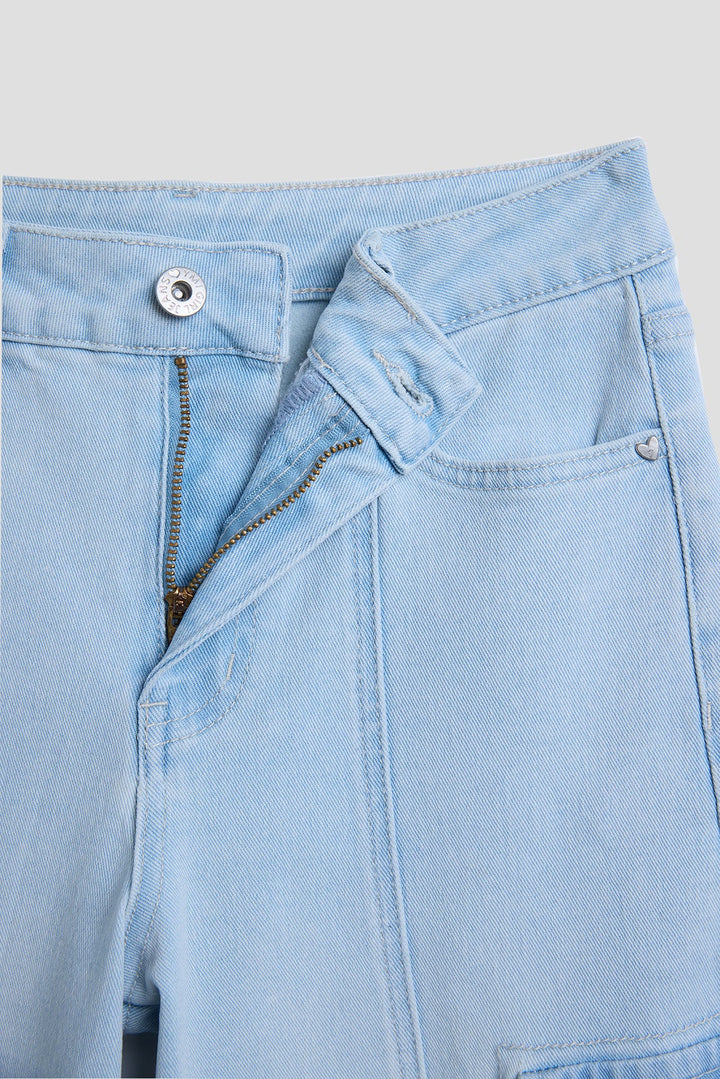 Girls Relaxed Cargo Jeans