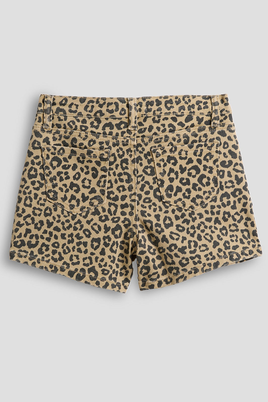 Girls Assymetrical Animal Print Denim Skort