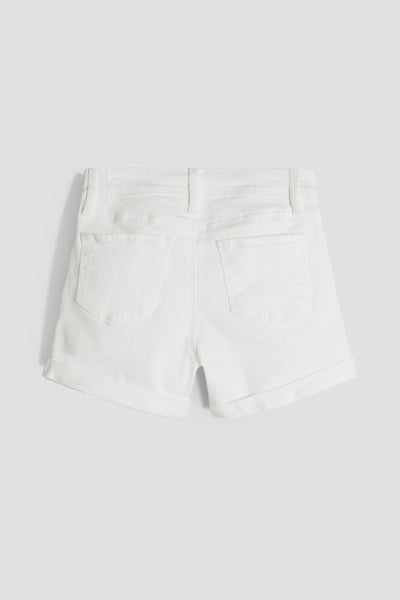 Girls Essential Cuffed Shorts Distressed