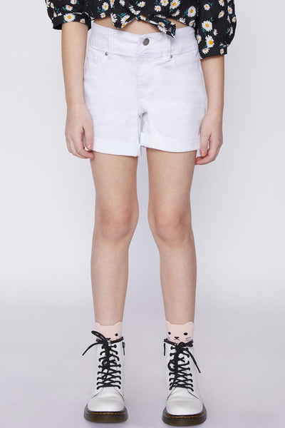 Girls 2-Button Essential Cuffed Shorts