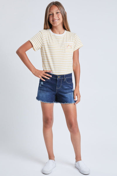 Girls Essential Fray Hem Shorts