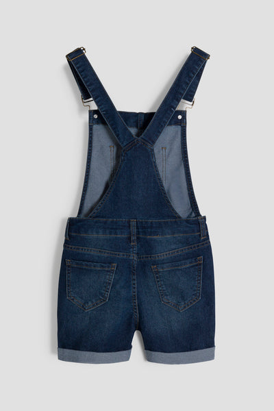 Girls Bib Cuffed Shortalls