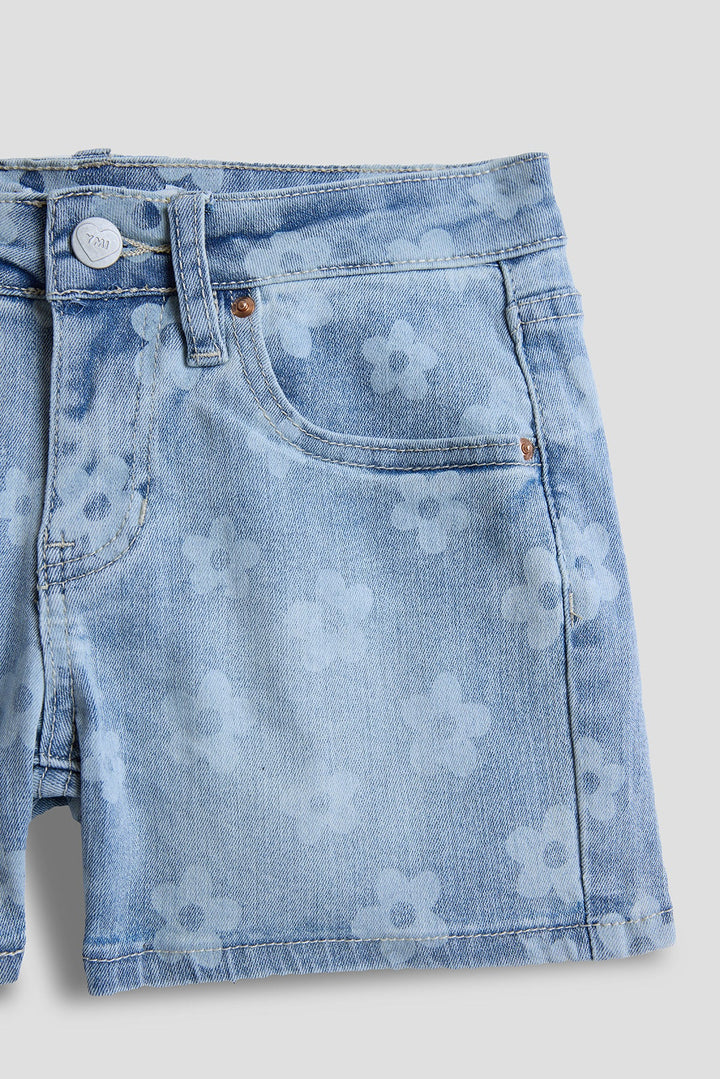 Girls Daisy Floral Print Shorts