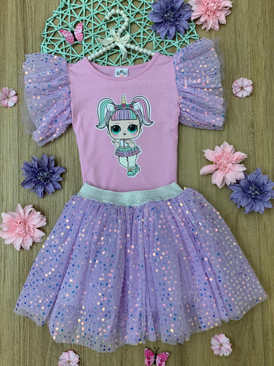 L.O.L. SURPRISE! Unicorn Shimmer Tulle Skirt Set