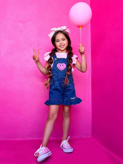 SmileyWorld  Happy Heart Denim Shortall Set